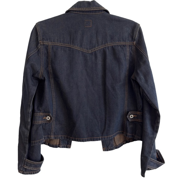 True Y2K Gap Denim Jeans Cadet Army Military Jacket - Picture 5 of 7